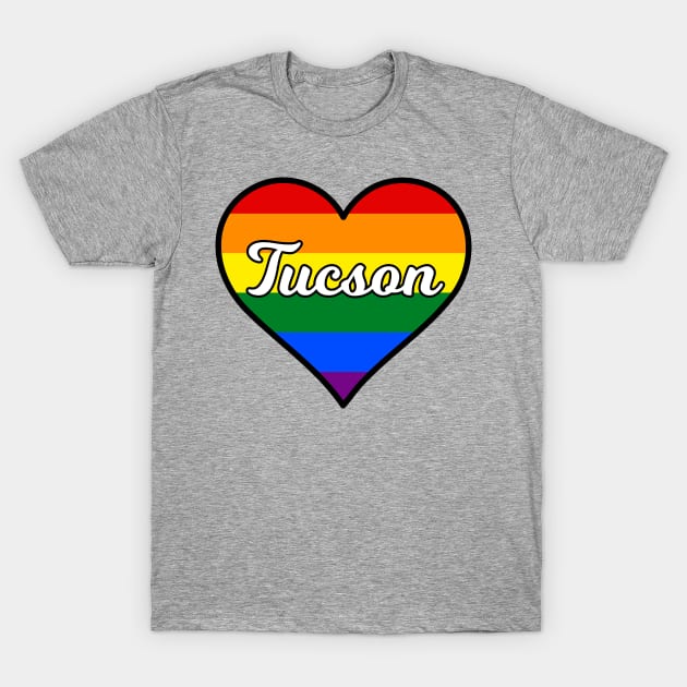 Tucson Gay Pride Heart T-Shirt by fearcity